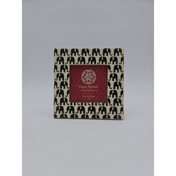 Jaipur Market Elephant Photo Frame 4x4 Black And White Abstract India 6.5 x 6.5 - Picture 1 of 10